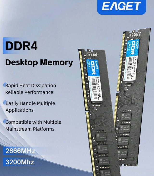 Desktop DDR4 RAM 16GB/8GB, High-Performance 3000MHz/2666MHz Optional