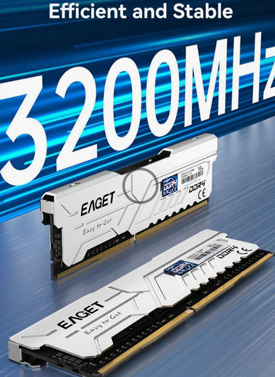 EAGET DDR4 RAM 8GB/16GB/32GB (2x16GB) /16GB / (2x8GB) 3200MHz